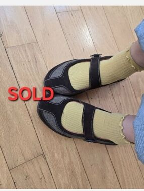 whimsy brown tan boho mary jane sneakerina flats | WMS 9